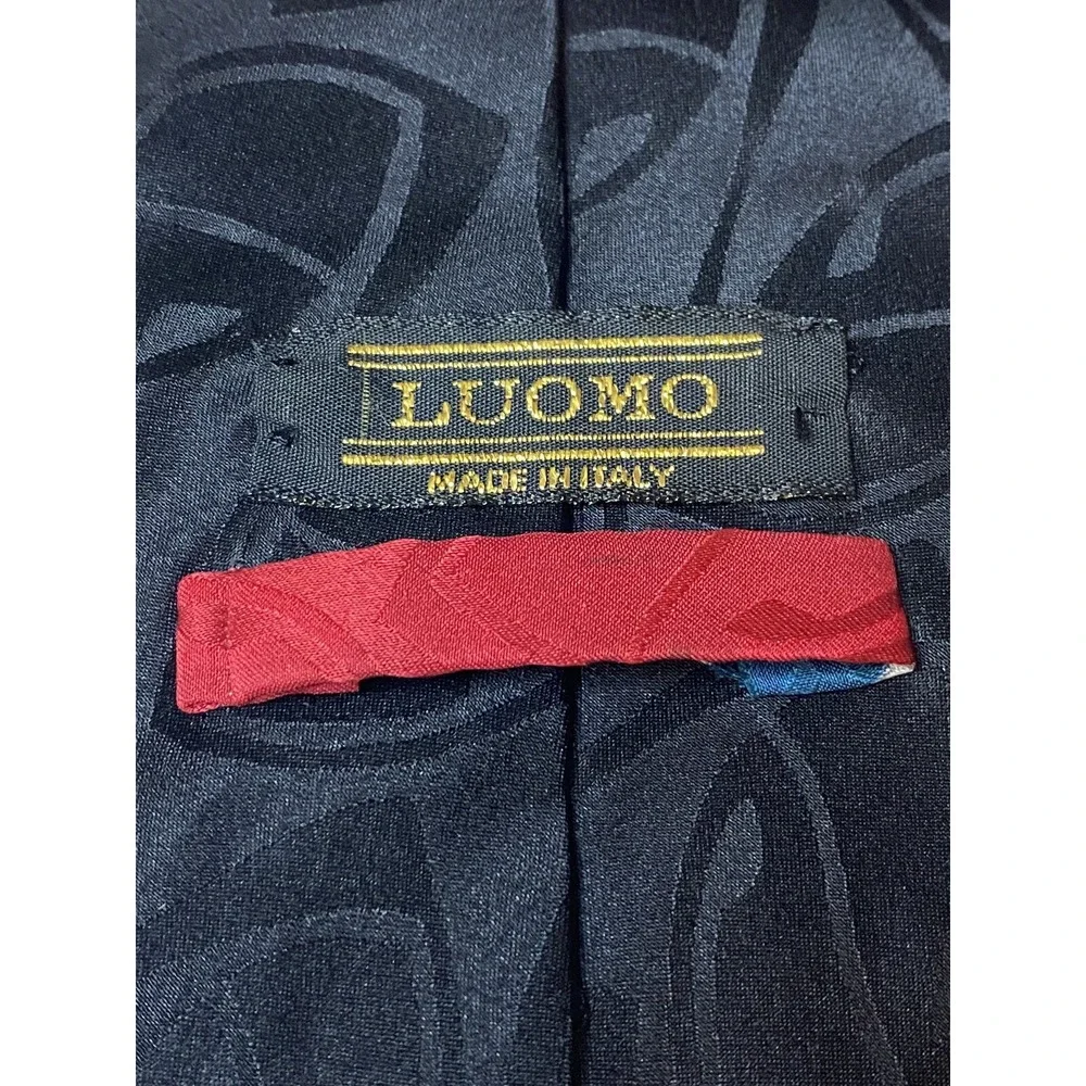 Luomo Silk 100% Necktie Made in Italy Retro Style Multi-Color Perfect Holidays